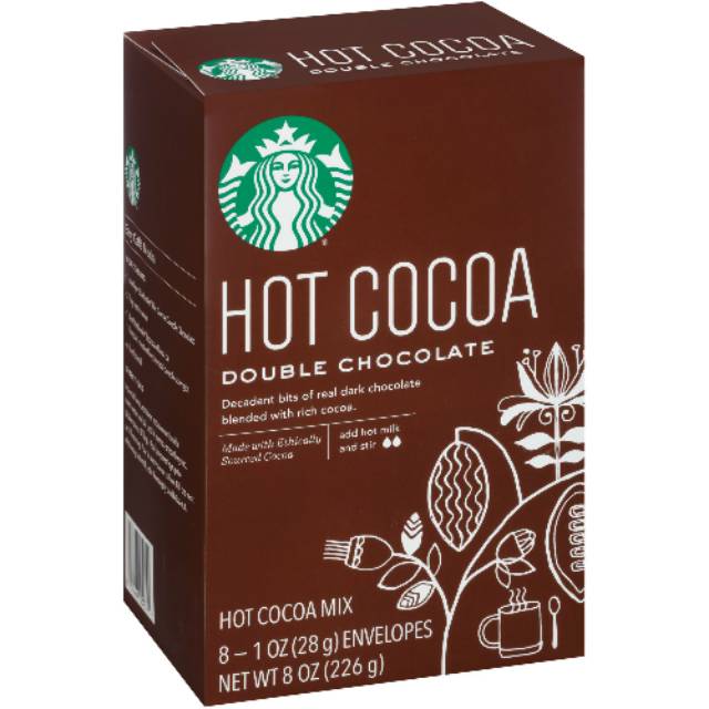 

STARBUCKS Double Chocolate Hot Cocoa Mix 28g x 8 Envelopes