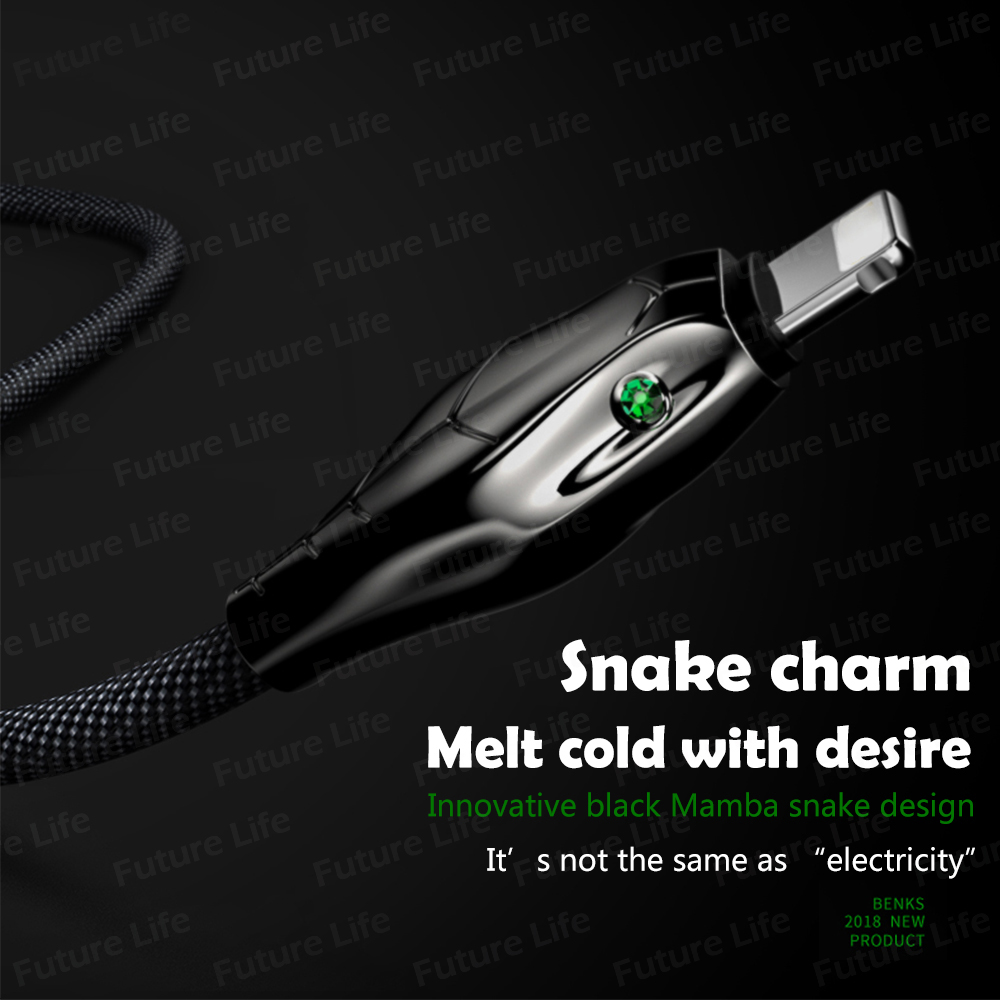 Kabel Data / Charger 3a Fast Charging Dengan Lampu Led Untuk Iphone