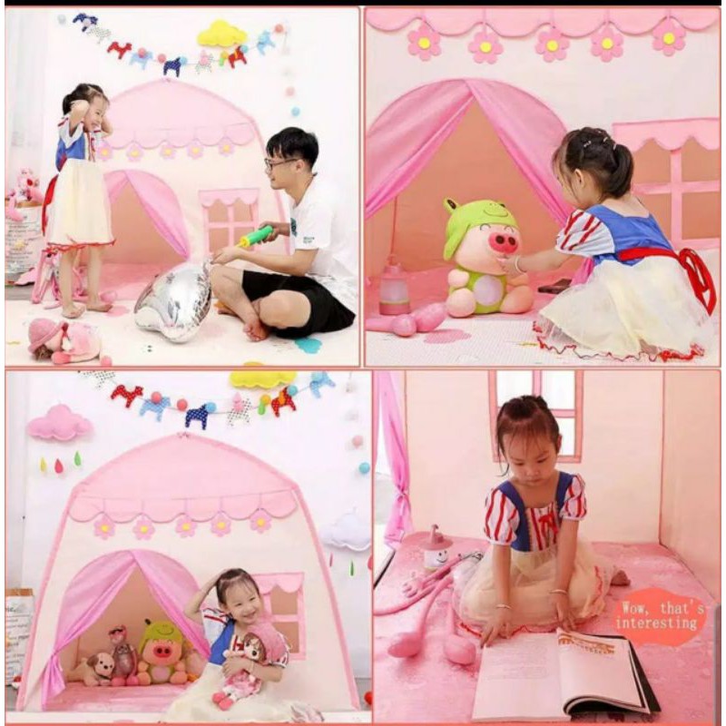 RUMAH TENDA BERMAIN ANAK MOTIF FLOWER CAMPING HOUSE PLAY TENT