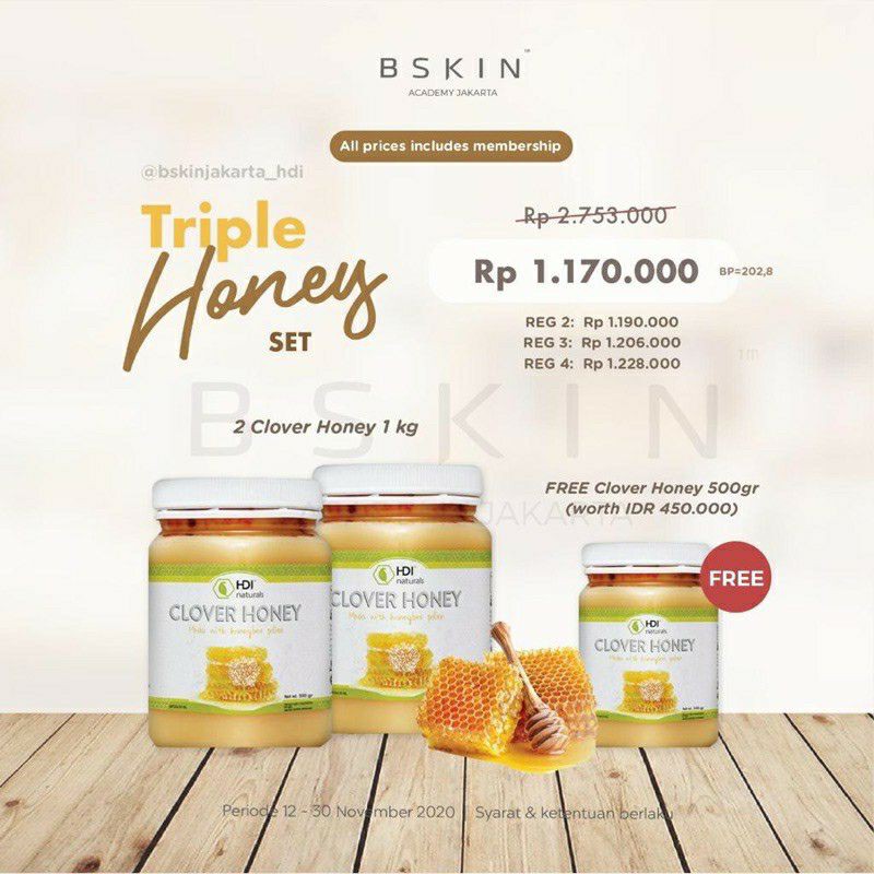 TRIPLE HONEY SET / PROMO CLOVER HONEY HDI