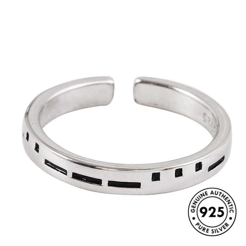 Cincin Sterling Silver 925 Dengan Password Untuk Pria / Wanita