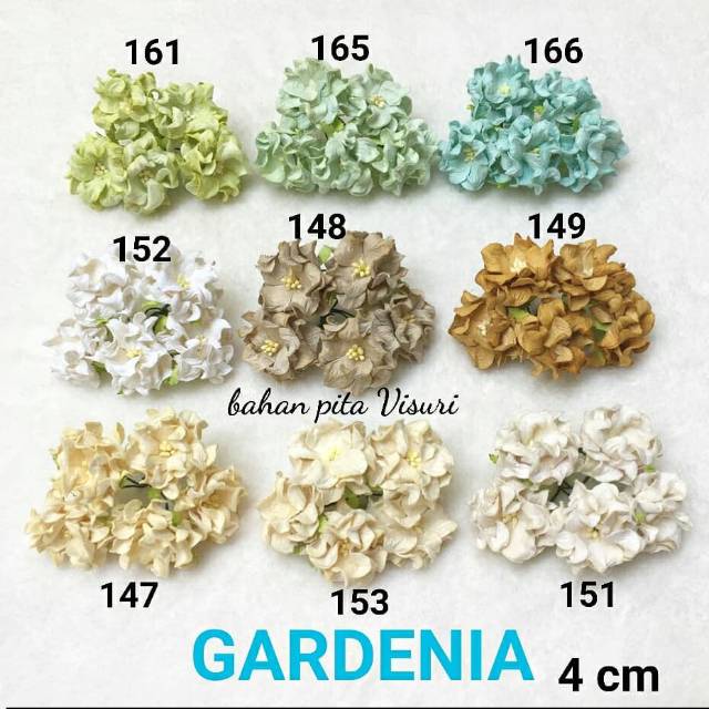 Paper Flower Gardenia 4 cm Seri C