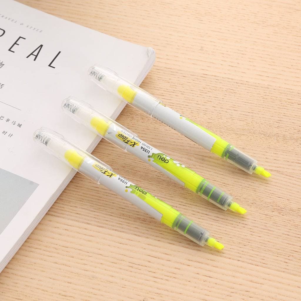 JT - Deli Highlighter Cair Tip 1-5mm Warna Kuning cepat kering dan tidak beracun EU35470