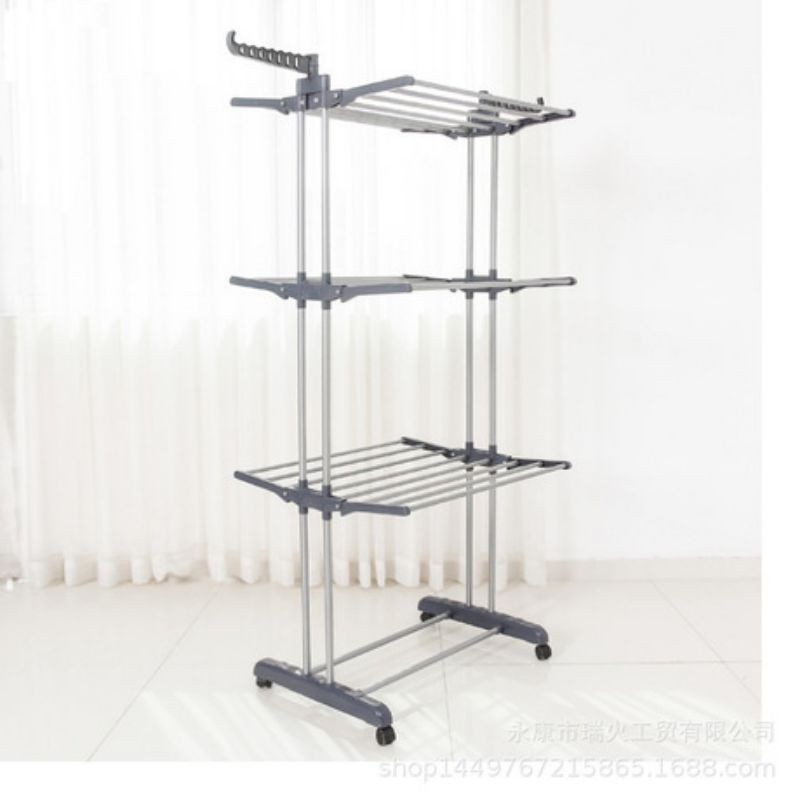 Rak Jemuran 3 Tingkat Portable / Mobile Towel Rack