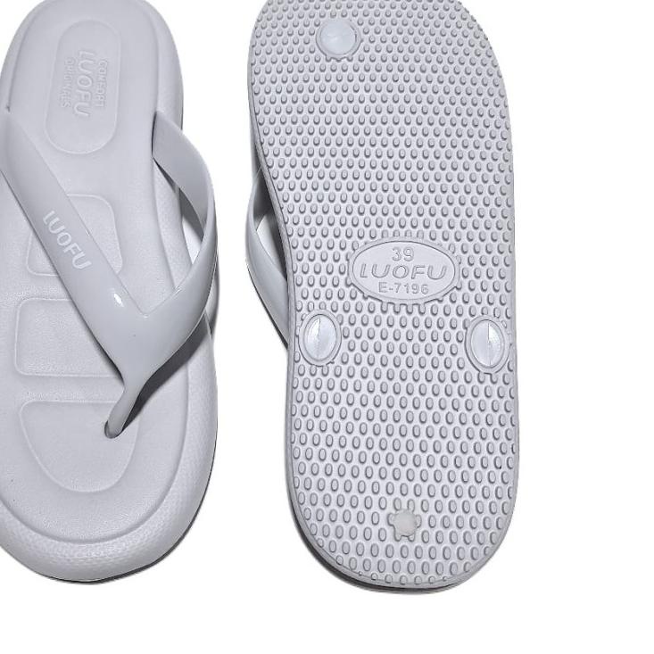 ✱ SANDAL JEPIT LUOFU E7196-BW I SANDAL JEPIT JELLY WANITA IMPORT ☜