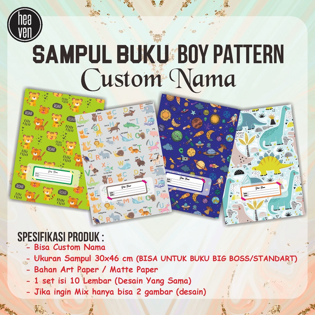 

Sampul Buku Tulis BOYS PATTERN - Sampul Buku Tulis ANAK LAKI LAKI - CUSTOM nama - SAMPUL BUKU KEREN