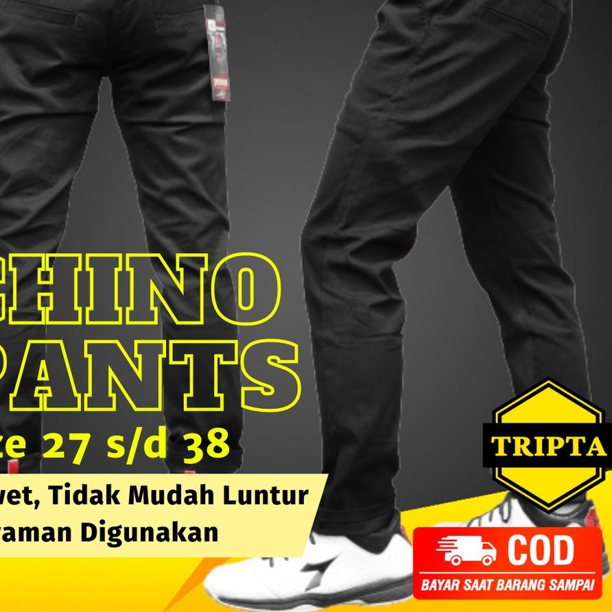 ℗ Celana Chino Chinos Long Pants Panjang Casual Pria Formal Slimfit Katun Melar Stretch Cowok Keren
