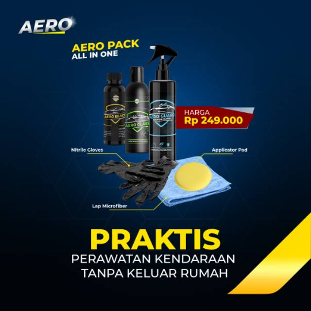 AERO PACK - PAKET PREMIUM Penghitam Pengkilap body dan nano coating