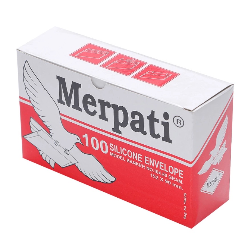 

Amplop Merpati Polos No 104 80 GRAM Silicone (Perekat) - 100 Amplop- SHSNP