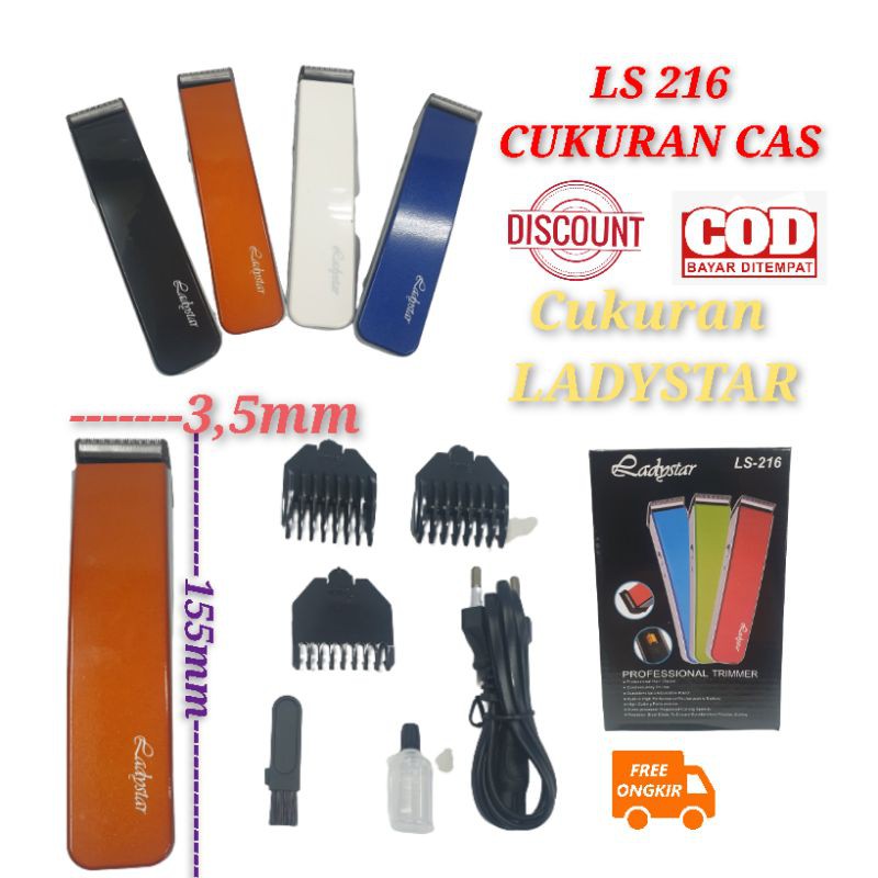 Alat Mesin Cukur Rambut Kumis Jenggot Murah Ladystar Ls 216 Shaver Pisau Pria Cas Portable