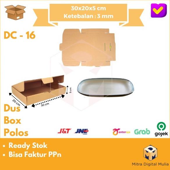 

Kardus Dus Polos DC-16 Diecut 30 x 20 x 5 Box Makanan / Hampers