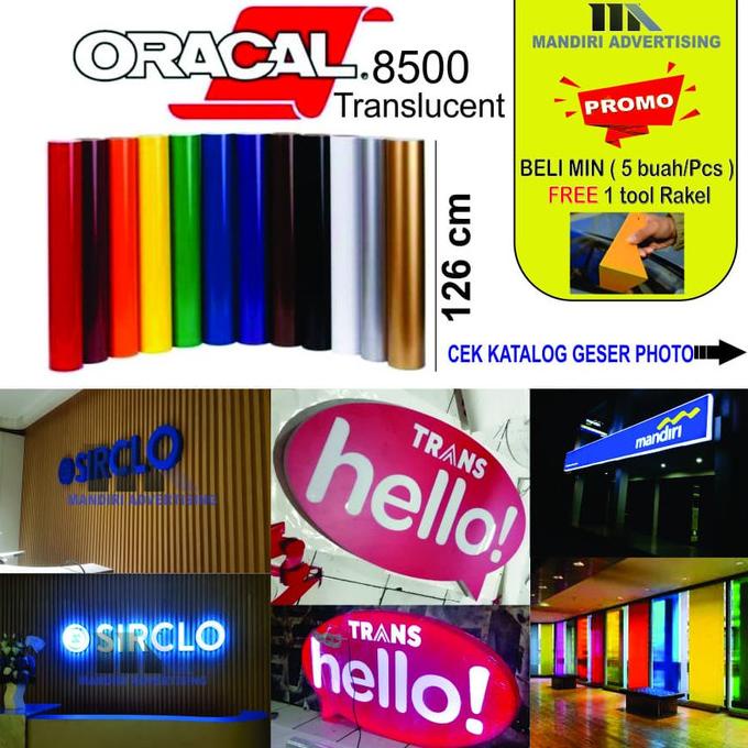 Stiker warna - oracal 8500 Translucent Termurah