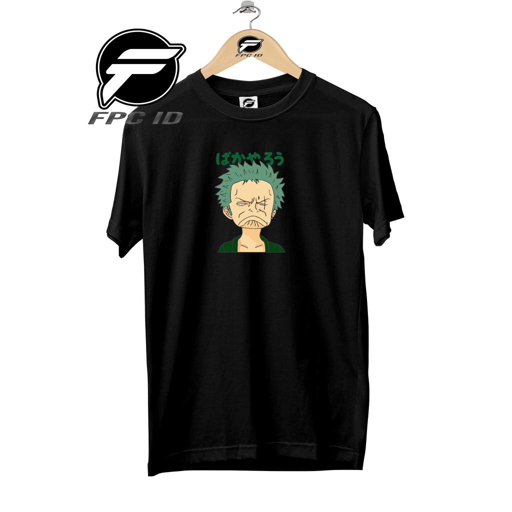 Kaos Anime One Piece Zoro Funny Face Cotton Combed 30s Pakaian Distro Jumbo Pilihan Favorit Fpc Id