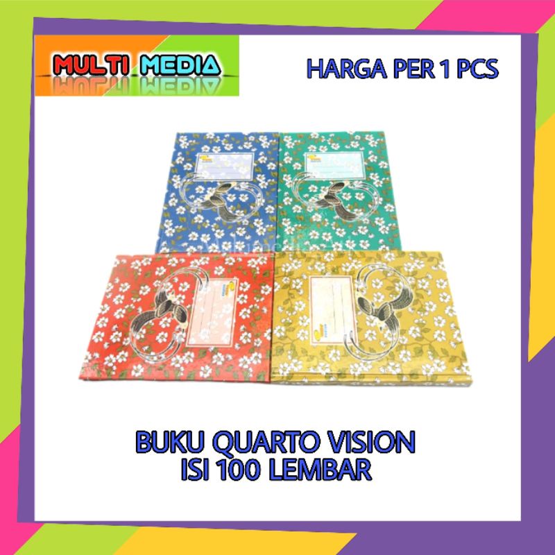 

[SATUAN] BUKU FOLIO JILID QUARTO / KWARTO VISION 100 LEMBAR