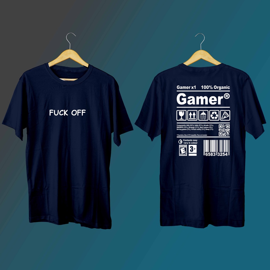 KAOS DISTRO PRIA &quot;FVCK OFF&quot;gambar depan belakang/kaos kattun/t-shirt terbaru