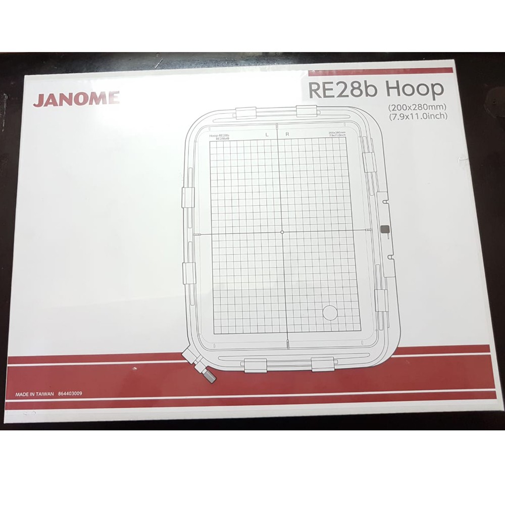 JANOME GENUINE PART Hoop/pembidangan RE28b included magnet mesin bordir komputer janome