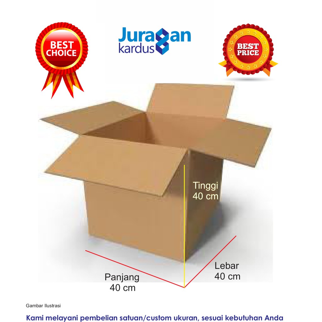 

Kardus Polos 40x40x40 cm