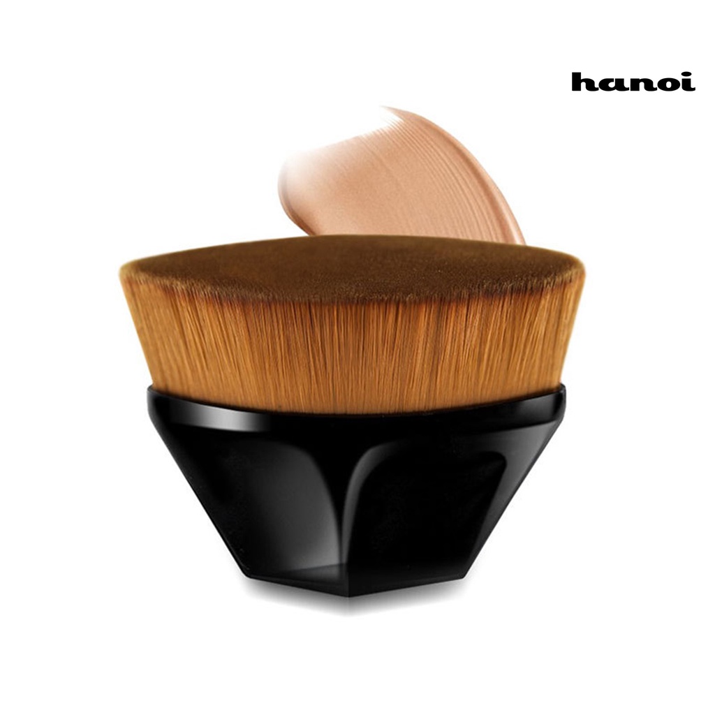 HQTM_Portable Flat Top Hexagon Face Powder Foundation Makeup Brush Cosmetic Tool