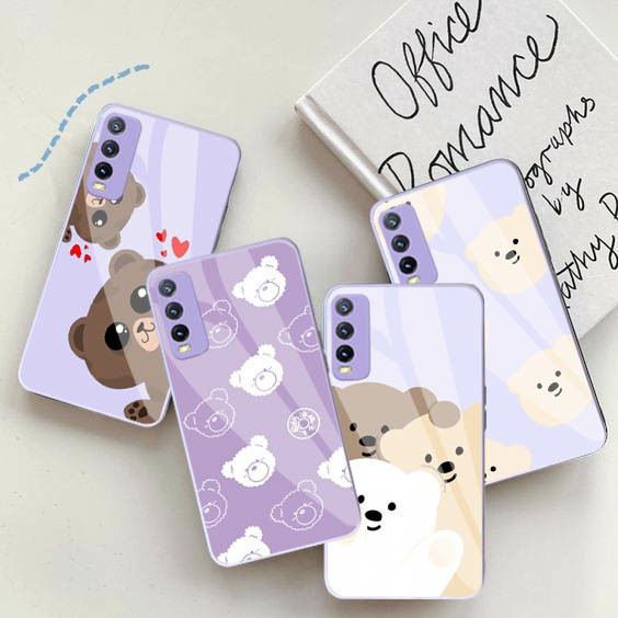 (SW) Softcase Kaca Ungu/Lilack Vivo Y20 Y12S Y20S Y15s Y21 Y21S Y33S Y30 Y30i Y50 Y12 Y15 Y17 softca