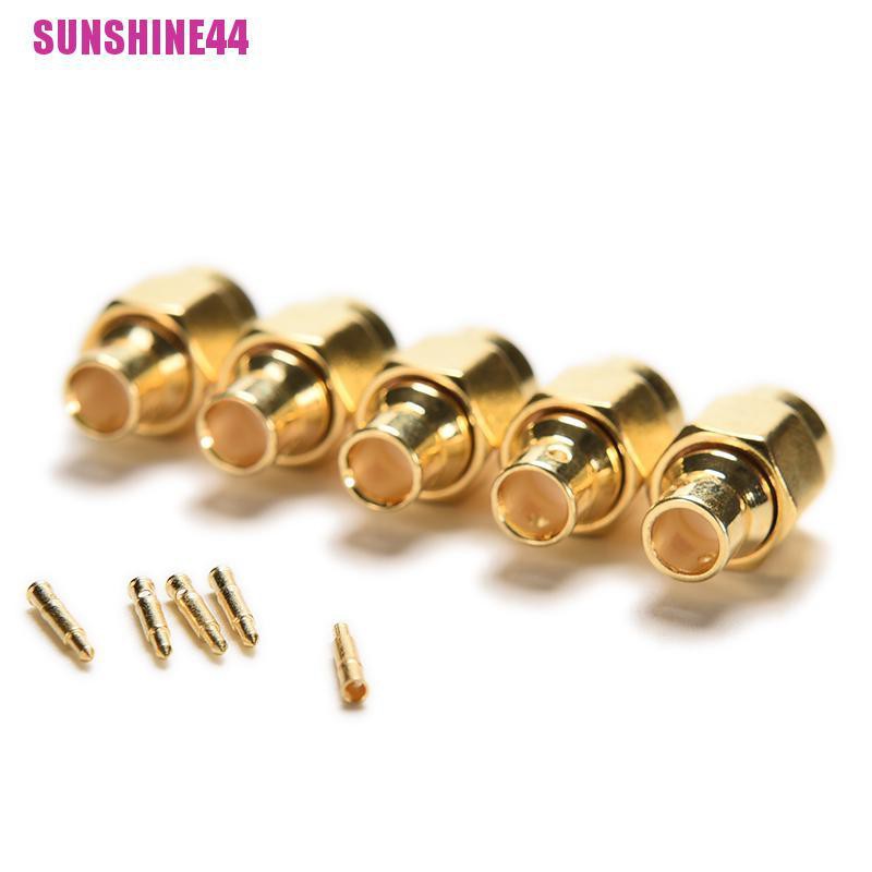 [SUN44] 5pcs SMA Male Plug Solder For Semi-Rigid RG402 0.141&quot; Cable RF Connector