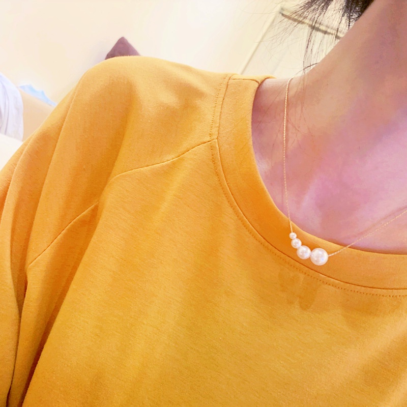 Summer Pearl Necklace 2021 New Female Light Luxury Niche Clavicle Chain Ins Trend Design Sense Fashion Simple Accessories Jewelry Gift