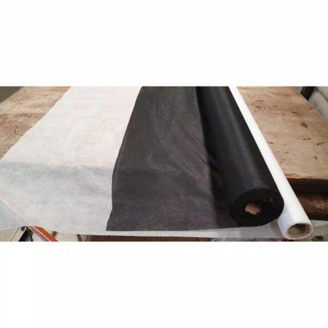 Kain Furing Puring Spunbond Tipis 40 Gsm, Ukuran 160 Cm Hitam & Putih