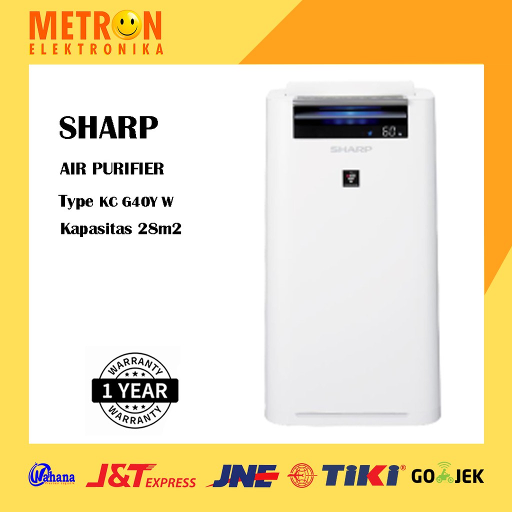 SHARP KC G40Y W / AIR PURIFIER WITH HUMIDIFIER 28M2 / KCG40YW