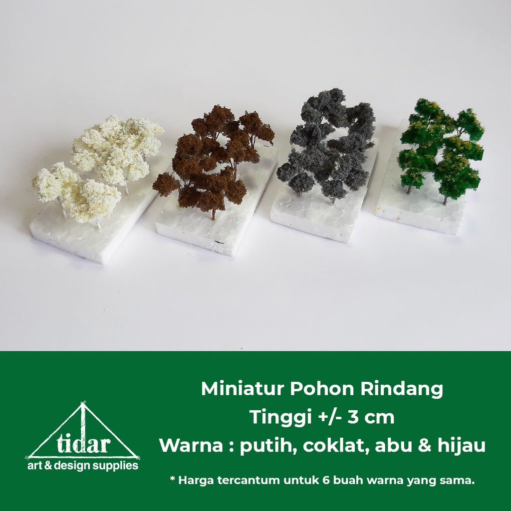 

[MR] MH - Miniatur Maket Pohon Cabang / Rindang / Beringin Tinggi 3 CM
