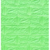 FYGALERY HL0063 Wallpaper Dinding Foam Batu Bata 3D Sticker Wall Decoration Dekorasi Rumah Murah-Hijau