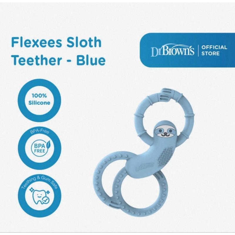 Dr.Brown's Sloth Long Limbed Silicone Teether - Gigitan Bayi