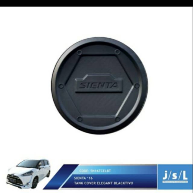 Tank cover / tutup tangki mobil sienta mobil elegant blackdoff jsl