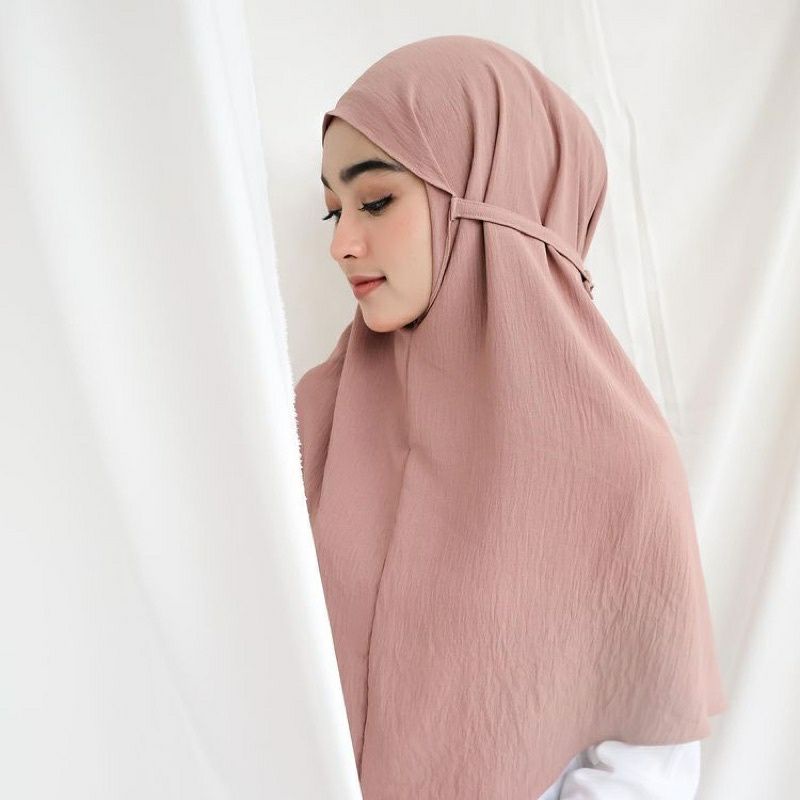 HAYFA - Bergo Crinkle Airflow Jilbab Crinkle Instan PREMIUM Size L Daily Non Ped Hijab Rayon HIGH QUALITY Catton Hijab Kusut Lembut Dingin BERGO CRINKLE AIRFLOW BERGO INSTAN TALI JILBAB INSTAN CRINKLE AIRFLOW BERGO INSTAN JUMBO BERGO MARYAM JUMBO