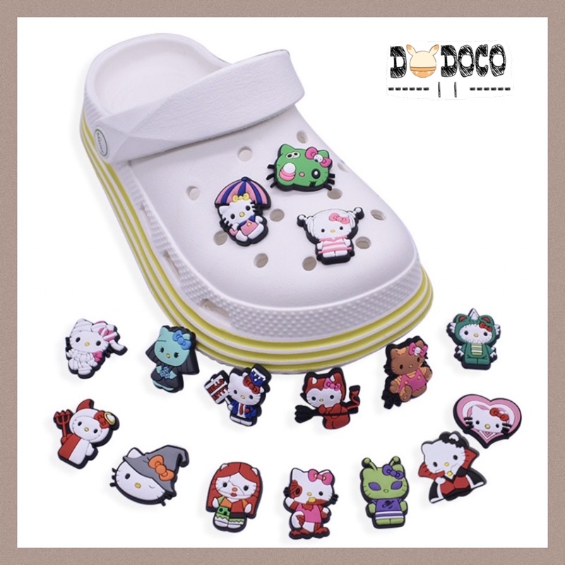 Charms Hello Kitty Jibbtiz DIY Sepatu Crocs Motif Hello Kitty DD-08