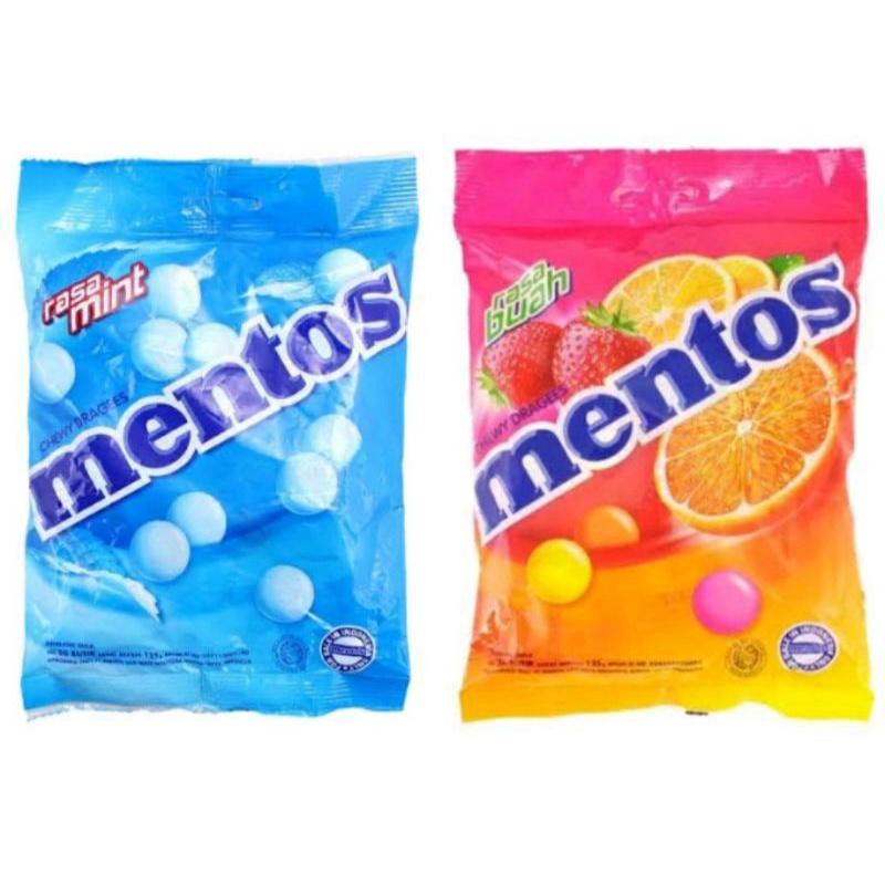 

Mentos rasa buah dan mint, 1 sack isi 50 biji