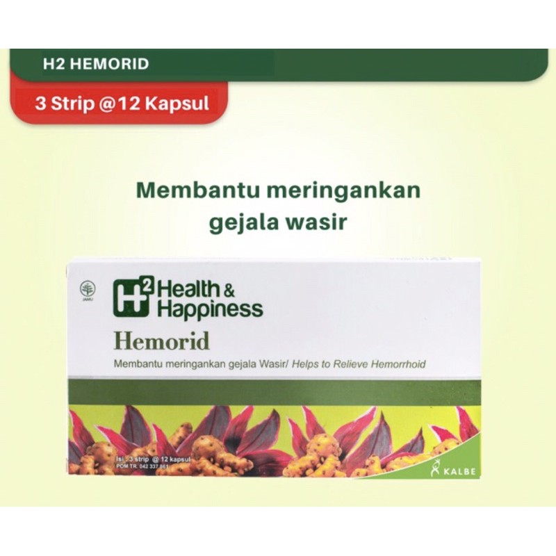 H2 health &amp; happiness hemorid 36 kapsul ( meringankan gejala wasir )