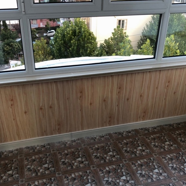 （COD ）Wallpaper 3D FOAM / Motif Kayu Wood Foam Dekorasi Kamar Murah High Quality 70x70cm-8