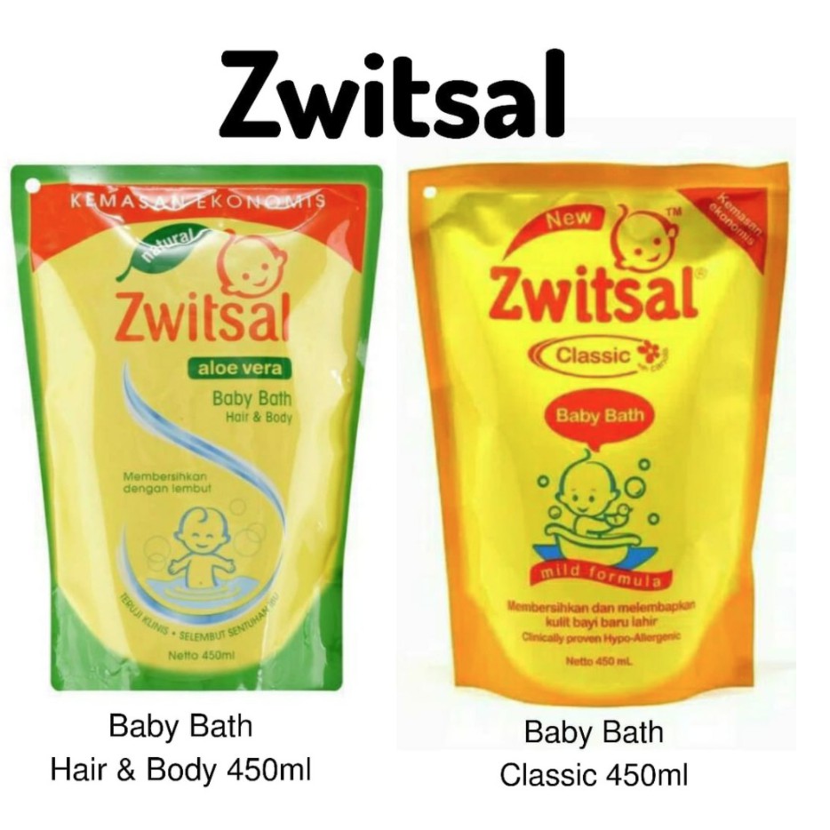 Jual Zwitsal Natural Baby Bath 2 In 1 Hair & Body 450 ml / Classic 450