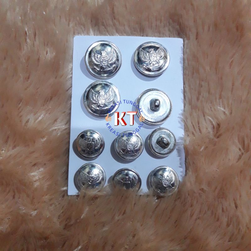RB kancing pdu garuda silver/kancing baju garuda