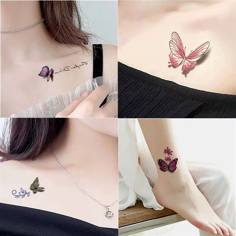 PAKET 10 LEMBAR RANDOM BUNGA STICKER TATTO TEMPORARY/TEMPORARY TATTOO MURAH UKURAN SMALL