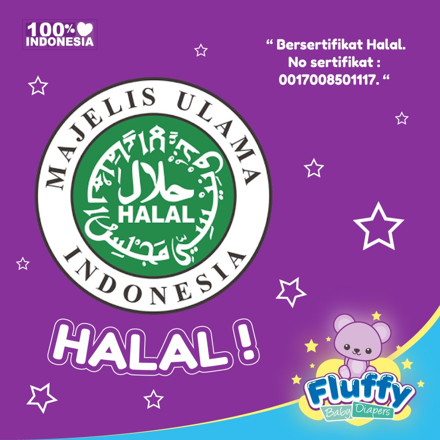 Fluffy Popok bayi Celana L isi 1 Baby Diapers Pants L1 (9-14kg)