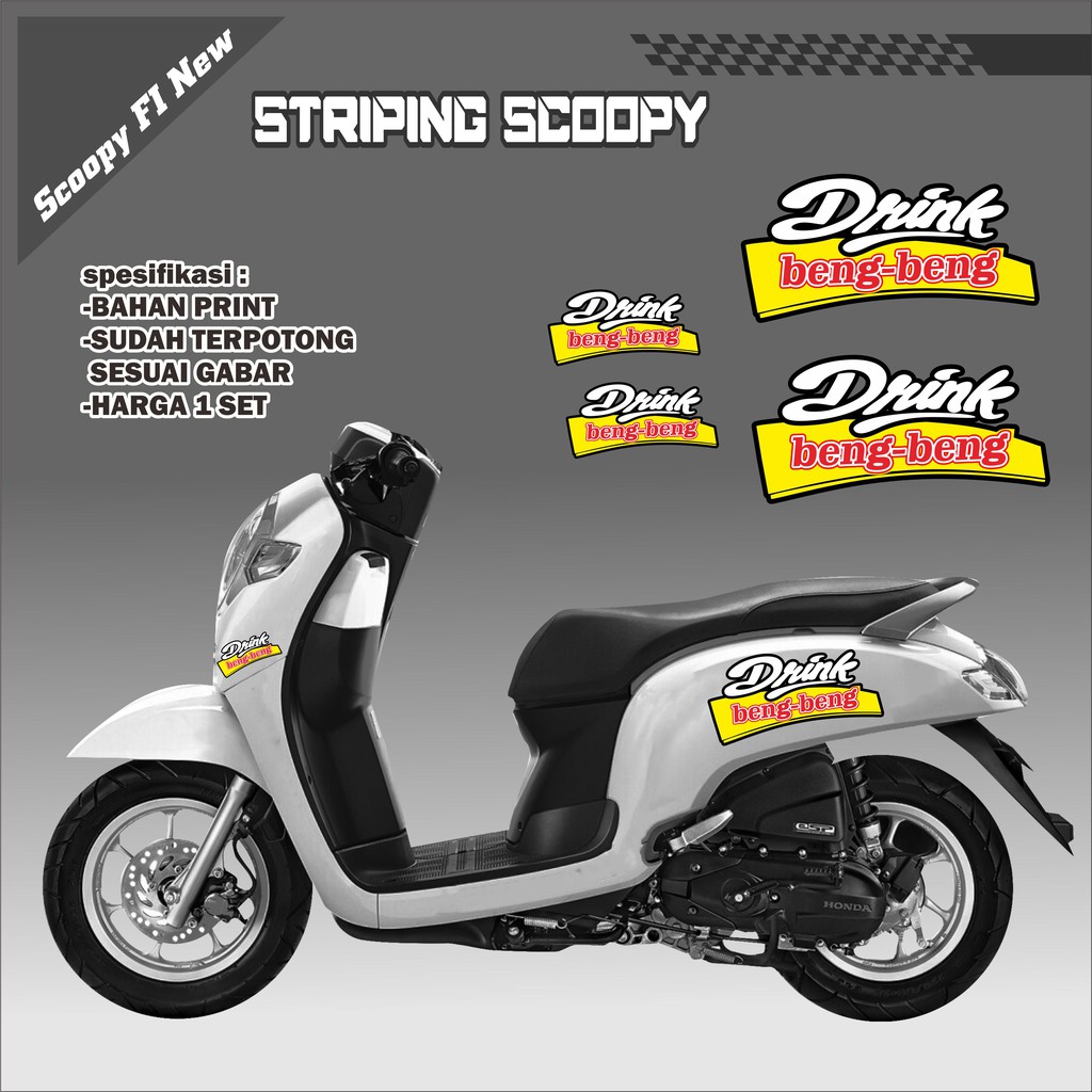 Sticker / Striping Scoopy Motif variasi