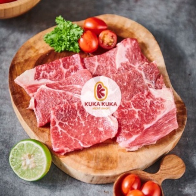 Daging US Prime Wagyu Bolar Blade Yakiniku Cut 500gr/250gr