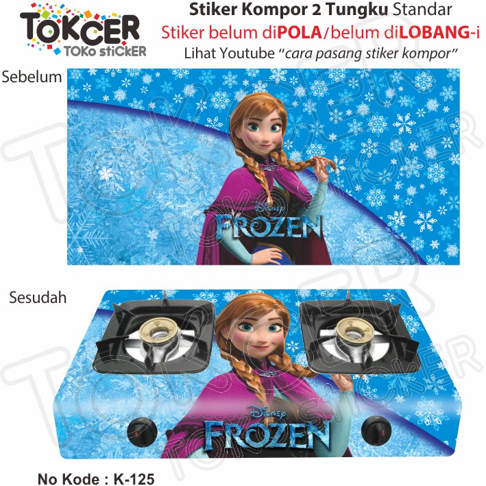 Stiker Kompor 2 Tungku FROZEN