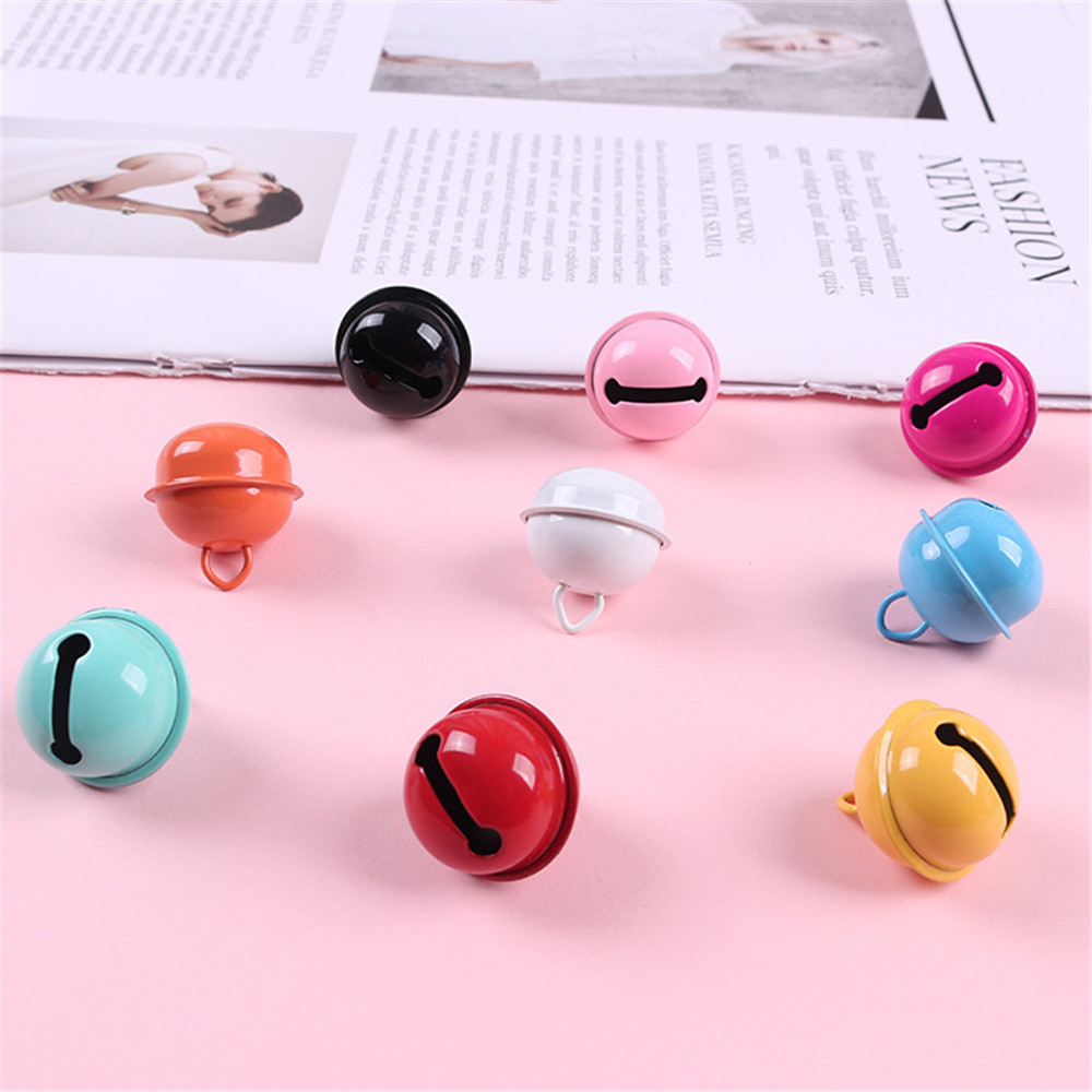 【TERSEDIA &amp; COD】10pcs Manik-Manik Lonceng Jingle Bell Warna-Warni Ukuran 22mm Untuk Dekorasi Pohon Natal