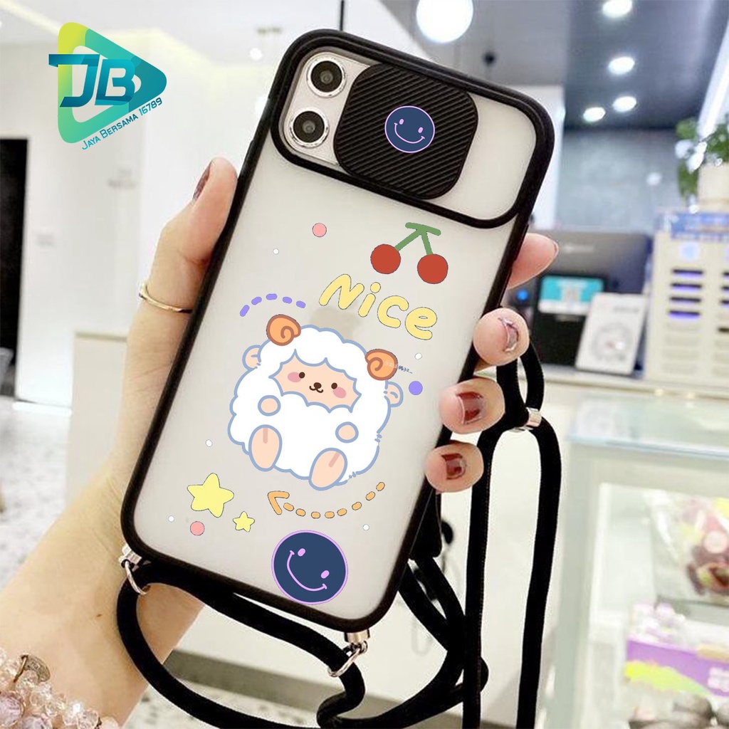 SOFTCASE SLINGCASE SLIDE PELINDUNG KAMERA DOMBA CUTE SAMSUNG OPPO VIVO REALME IPHONE XIAOMI ALL TYPE JB5150