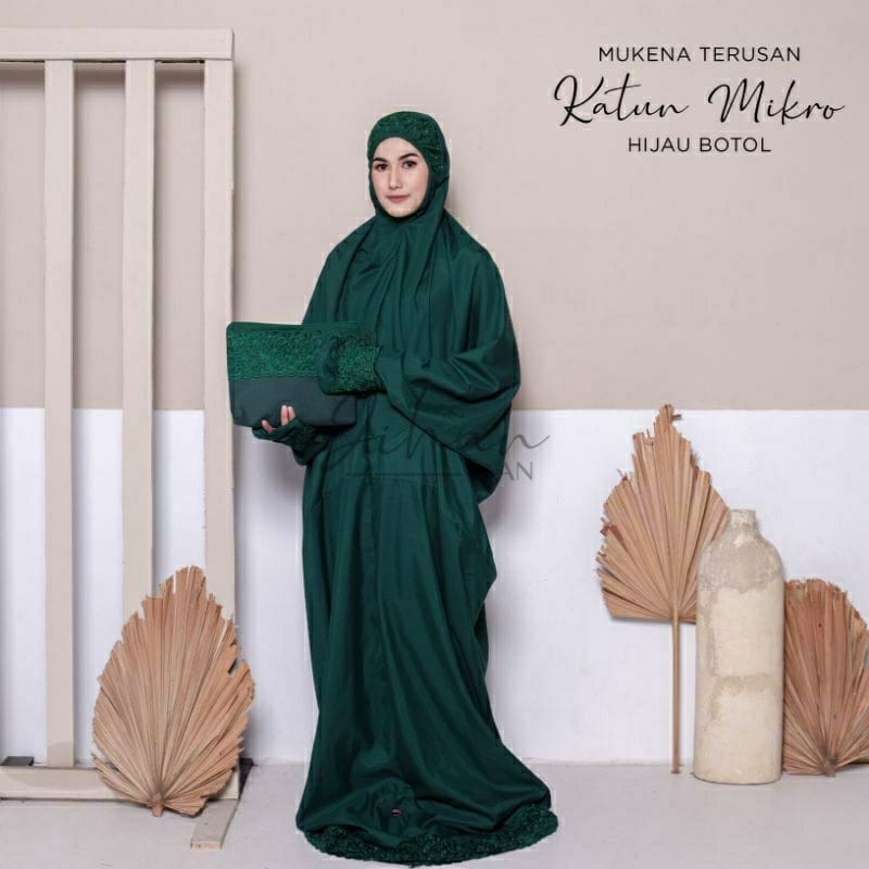 MUKENA TERBARU MUKENA KHADIJAH SYAFINA TERUSAN KATUN BORDIR