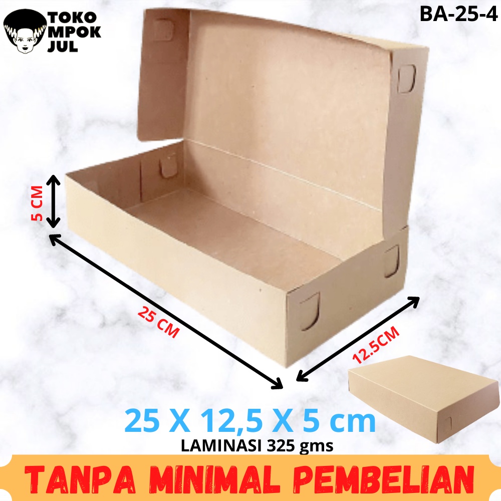 

TANPA MINIMUM - Kardus Box Dus Kotak Brownies Martabak Terang Bulang Kue Bolu Lapis 25x12,5x5 cm Laminasi