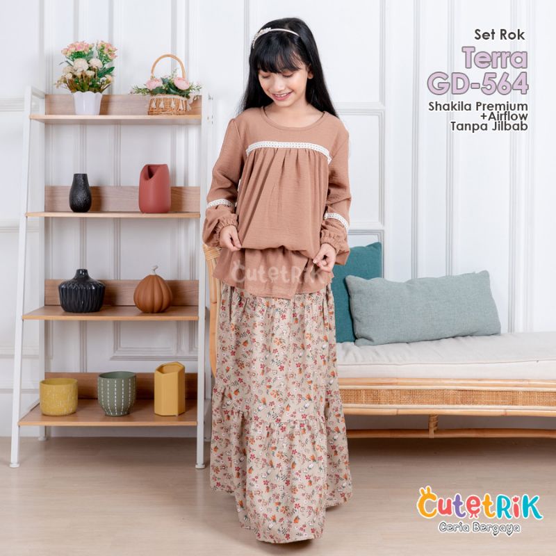 BISA COD BEST SELLER - CUTETRIK SETELAN BAJU MUSLIM ANAK PEREMPUAN TERBARU original Umur 5 6 7 8 9 10 11 12 13 14 tahun remaja terlaris realpict 2021 2022 warna pink ungu dusty pink mustard biru anak tanggung kuning biru terbaru MOCCA Dusty PINK COKLAT-Terra Mocca GD-564