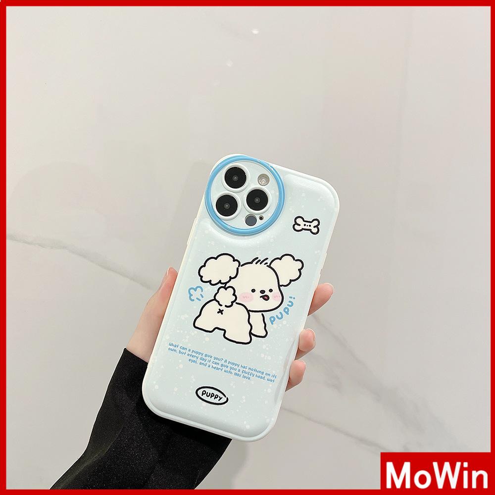 iPhone Case Silicone Soft Case Airbag Shockproof Protection Camera White Dog Cartoon Cute Compatible For iPhone 11 Pro Max 13 Pro Max 12 Pro Max 7Plus xr XS Max