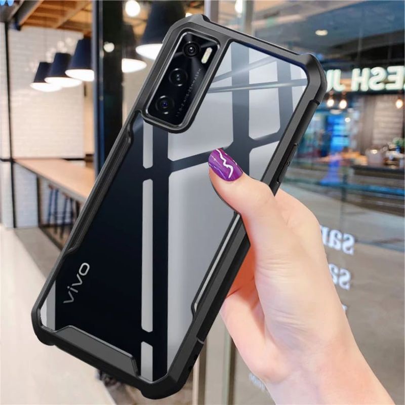 Fuze Case Transparan Vivo V20 se TPU Shockproof Slim Armor Pelindung Belakang handphone